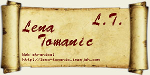 Lena Tomanić vizit kartica